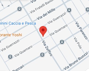 Mappa della zona: la sede di Emme Studio si trova in Via Zeffiro 21,
                    all'incrocio con Via Guerrazzi, a Rosignano Solvay
